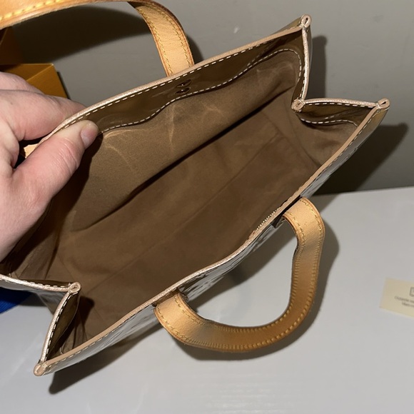 Louis Vuitton 2005 Beige Vernis Reade PM Small Purse MI0085 Top Handle LV - Picture 7 of 16